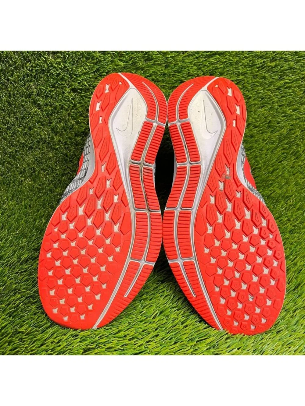 Nike Air Zoom Pegasus 35 Men Size 11 Gray Orange Athletic Running Shoes Sneakers